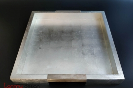 Square tray with silver handlers  35*H4.5cm